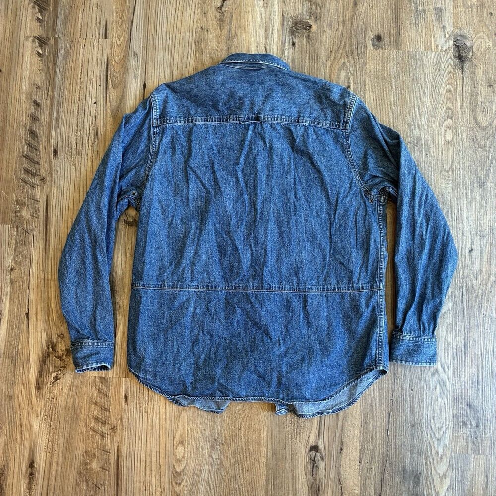 Lauren Jeans Co. Ralph Lauren Women's Denim Button-Up Shirt Blue Size 10 - Picture 2 of 7